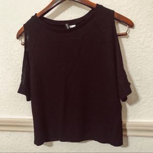 DIVIDED  Hanging Sleeve Ribbed Tee